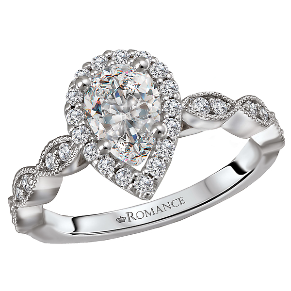 Halo Semi-Mount Diamond Ring