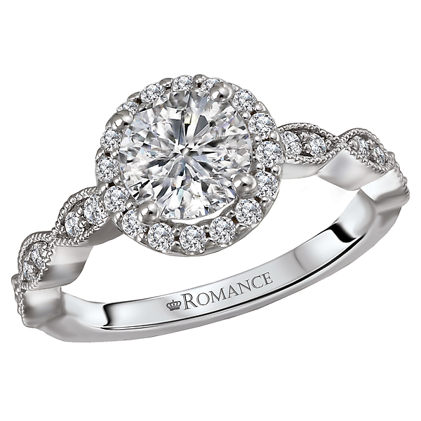 Halo Semi-Mount Diamond Ring