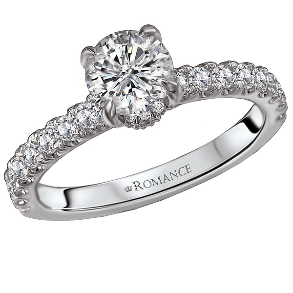 Peg Head Semi-Mount Diamond Ring