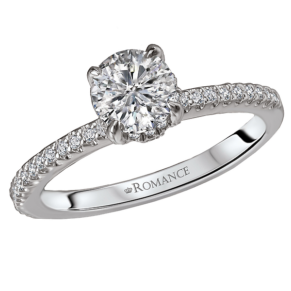 Peg Head Semi-Mount Diamond Ring