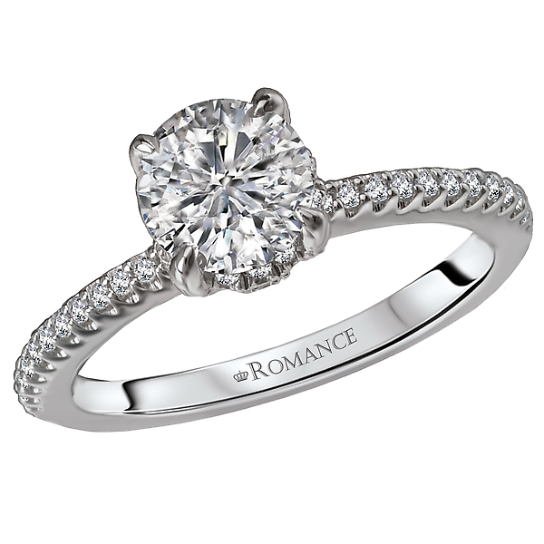 Peg Head Semi-Mount Diamond Ring