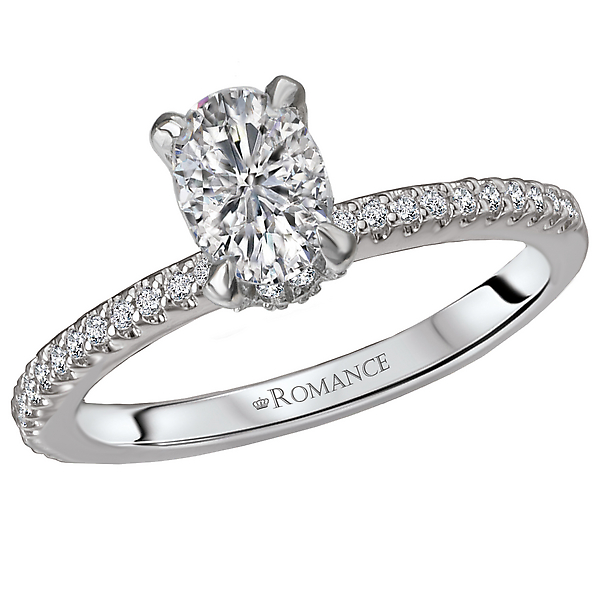 Peg Head Semi-Mount Diamond Ring