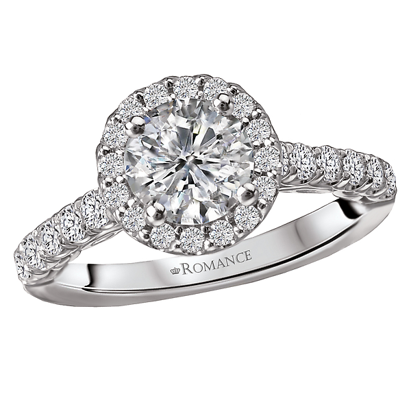 Halo Semi-Mount Diamond Ring