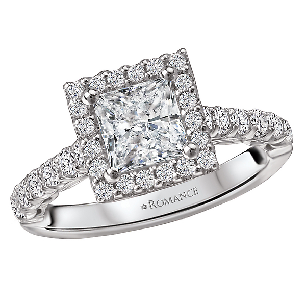 Halo Semi-Mount Diamond Ring