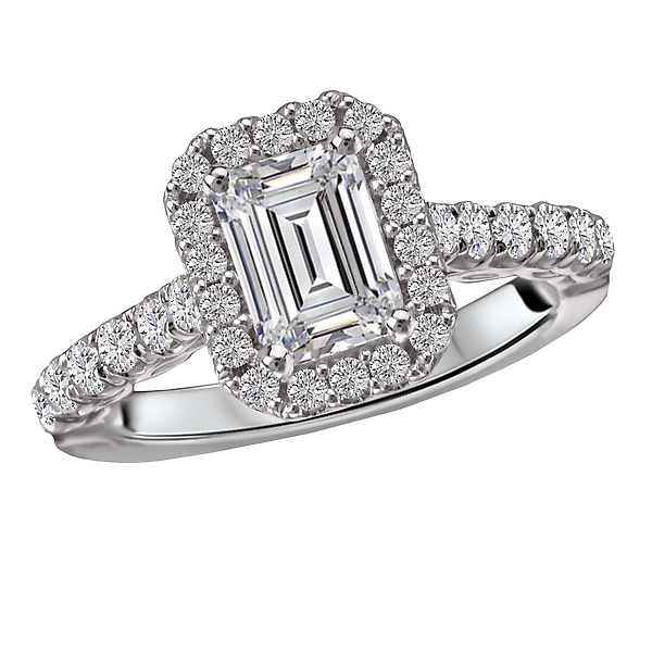 Halo Semi-Mount Diamond Ring