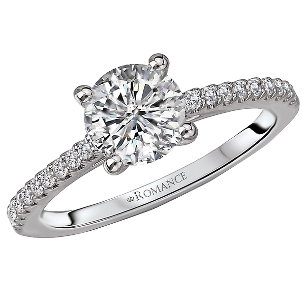 Peg Head Semi-Mount Diamond Ring