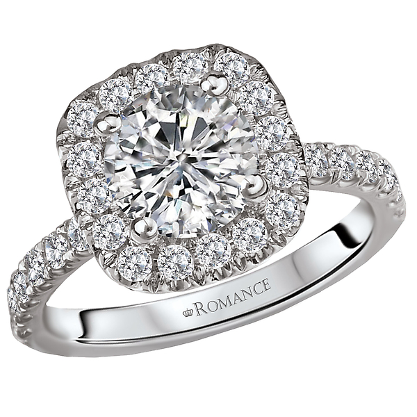 Halo Semi-Mount Diamond Ring