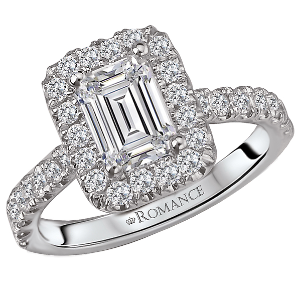 Halo Semi-Mount Diamond Ring