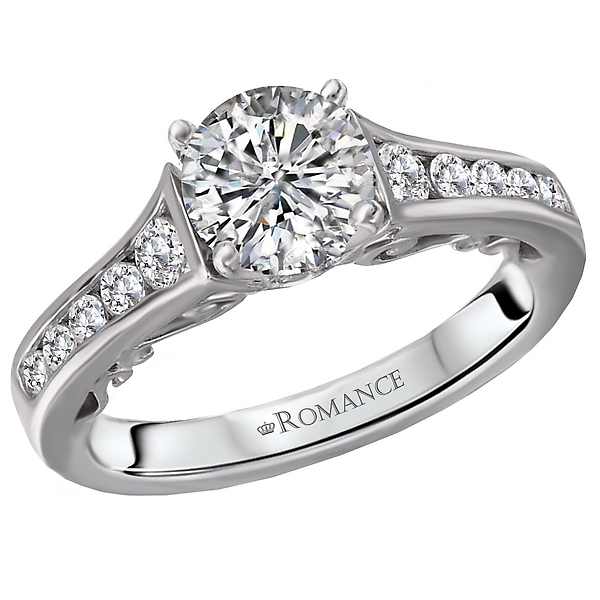 Peg Head Semi-Mount Diamond Ring