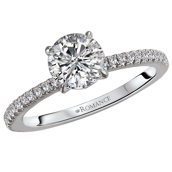 Peg Head Semi-Mount Diamond Ring