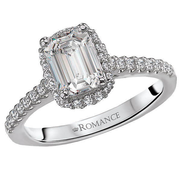 Halo Semi-Mount Diamond Ring