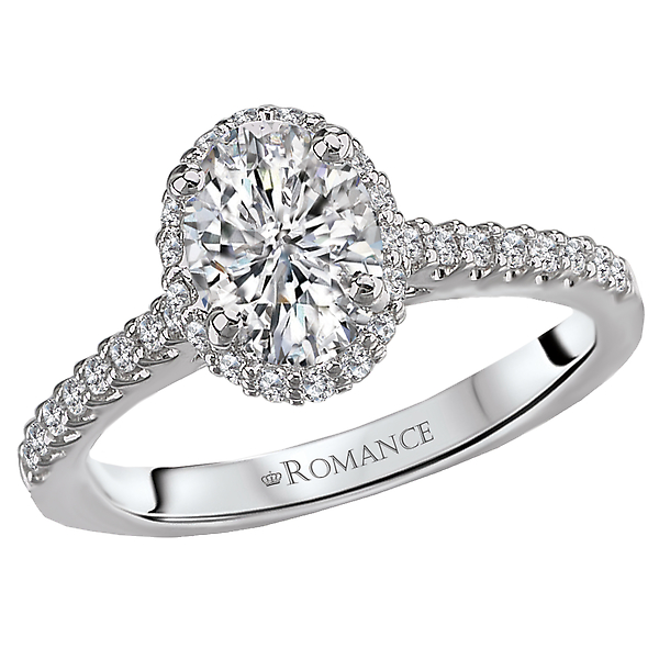 Halo Semi-Mount Diamond Ring