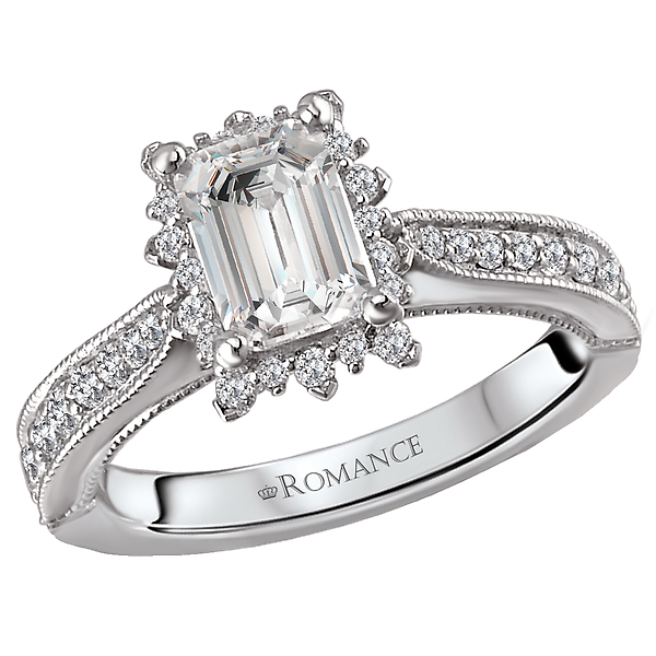 Halo Semi-Mount Diamond Ring