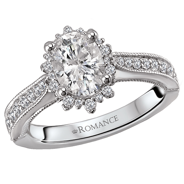 Halo Semi-Mount Diamond Ring