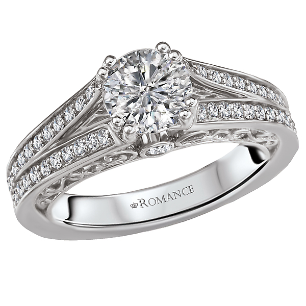 Split Shank Semi-Mount Diamond Ring