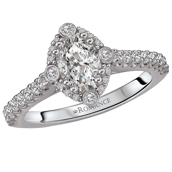 Halo Semi-Mount Diamond Ring