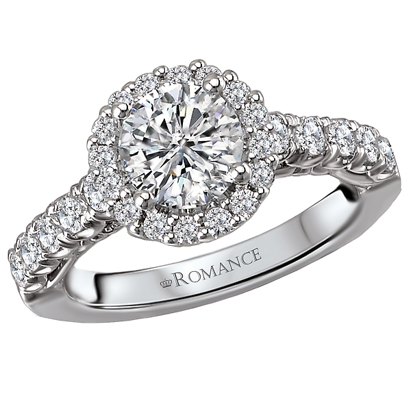 Halo Semi-Mount Diamond Ring