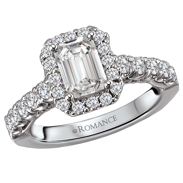 Halo Semi-Mount Diamond Ring