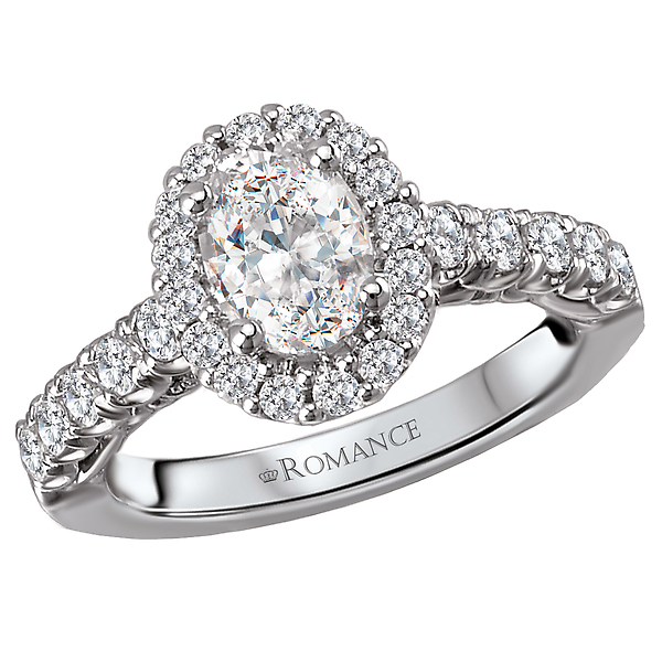Halo Semi-Mount Diamond Ring