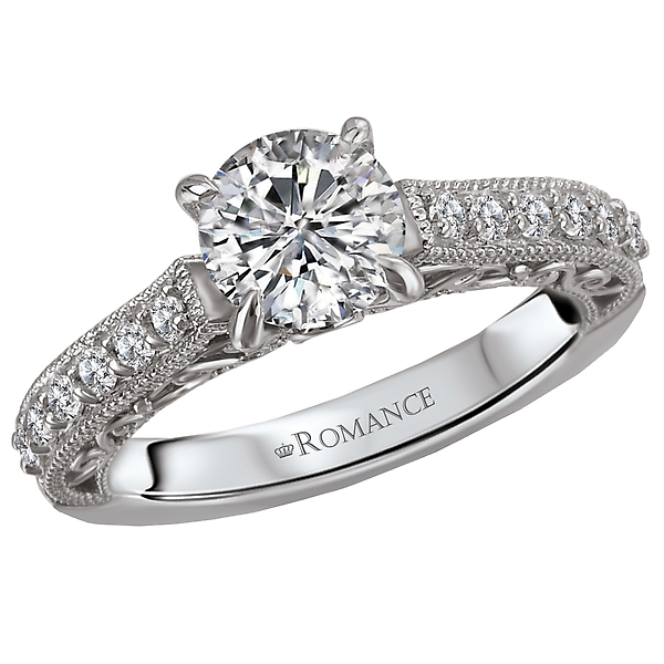 Peg Head Semi-Mount Diamond Ring