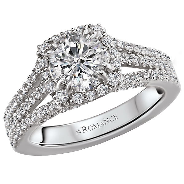 Split Shank Semi-Mount Diamond Ring