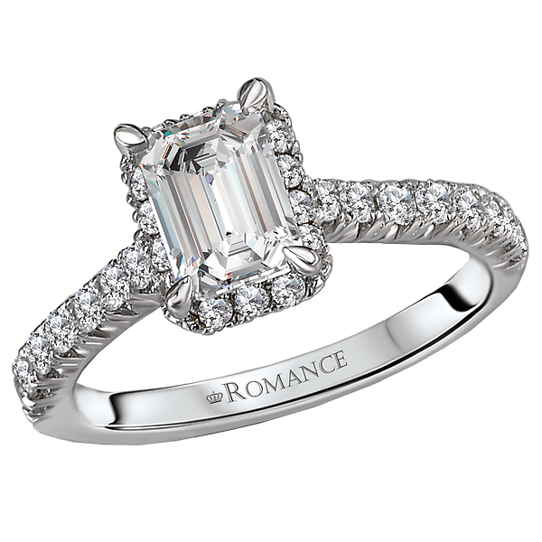 Halo Semi-Mount Diamond Ring