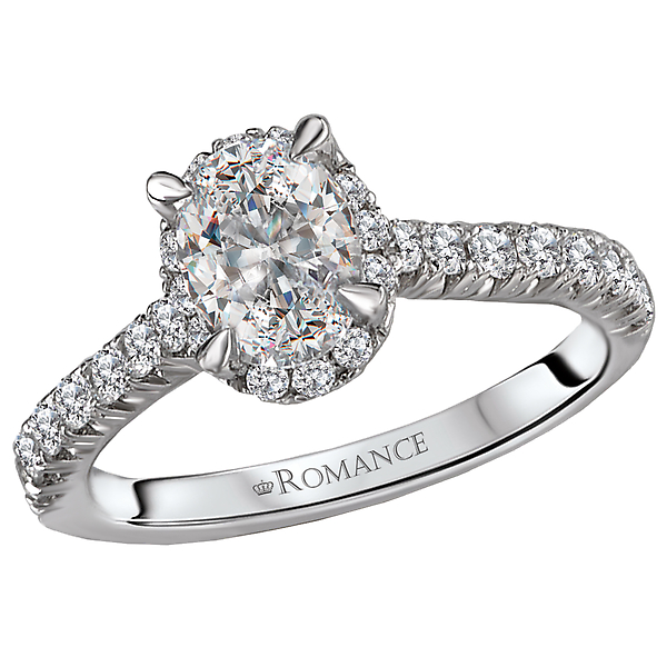 Halo Semi-Mount Diamond Ring
