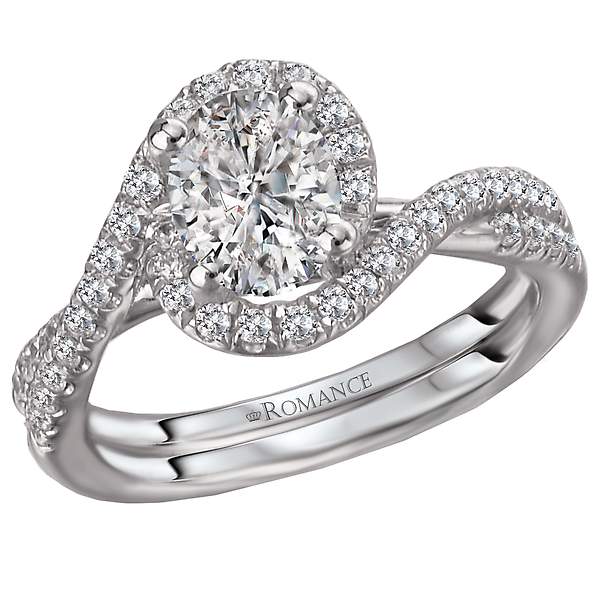 Halo Semi-Mount Diamond Ring