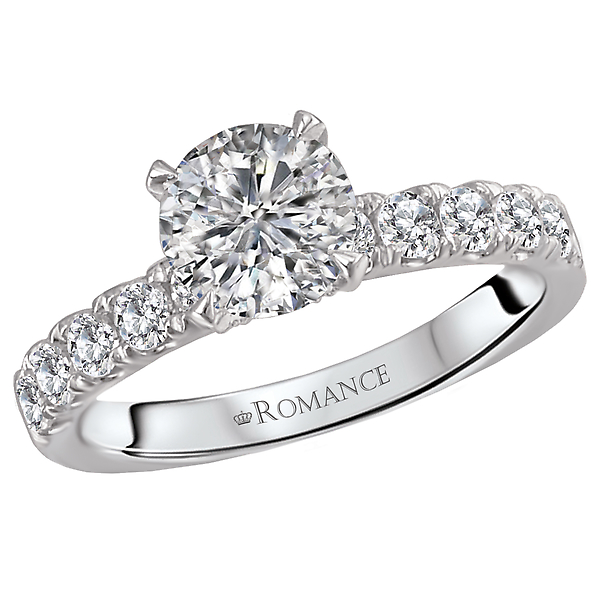 Peg Head Semi-Mount Diamond Ring