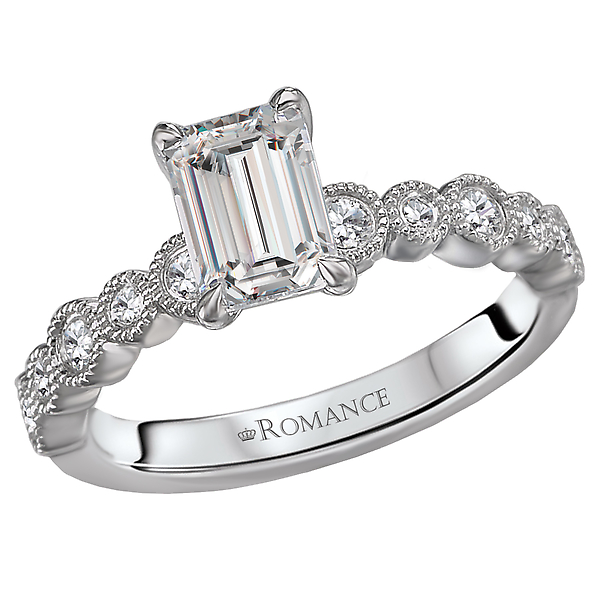 Peg Head Semi-Mount Diamond Ring