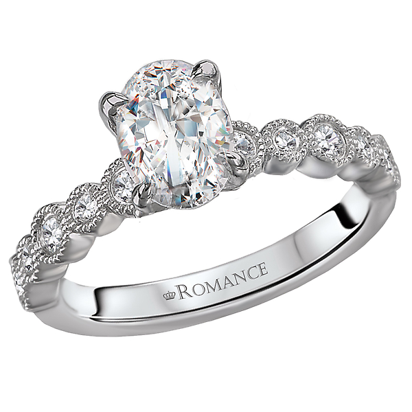 Peg Head Semi-Mount Diamond Ring