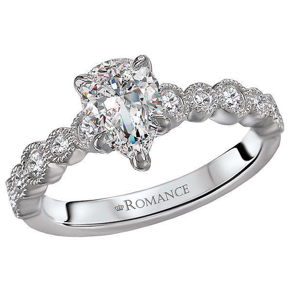 Peg Head Semi-Mount Diamond Ring