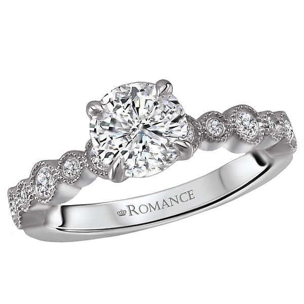 Peg Head Semi-Mount Diamond Ring