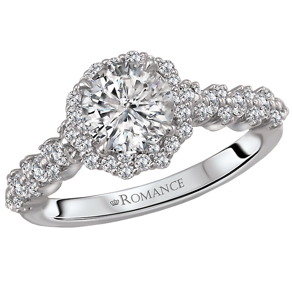 Halo Semi-Mount Diamond Ring
