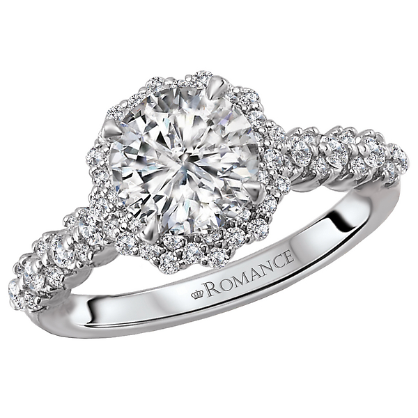 Halo Semi-Mount Diamond Ring
