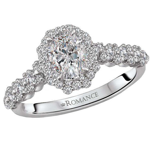 Halo Semi-Mount Diamond Ring