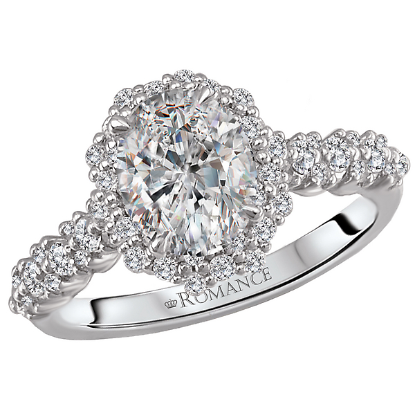 Halo Semi-Mount Diamond Ring