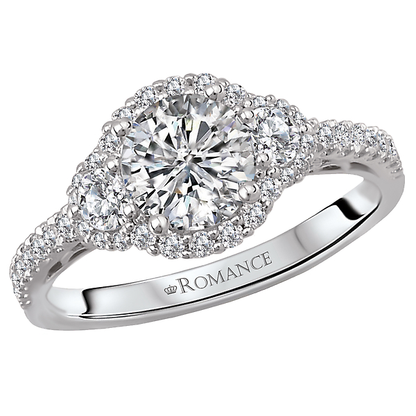 Halo Semi-Mount Diamond Ring