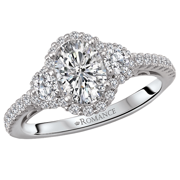 Halo Semi-Mount Diamond Ring