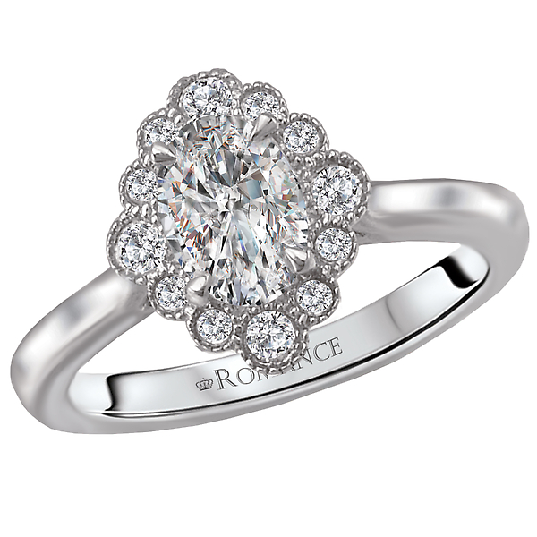 Halo Semi-Mount Diamond Ring