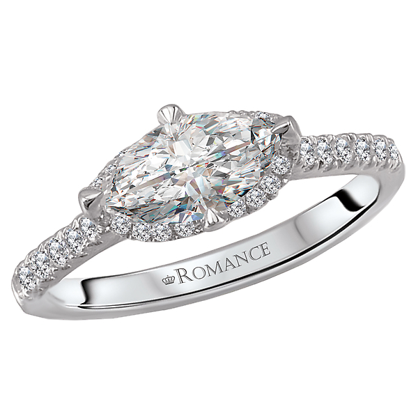 Halo Semi-Mount Diamond Ring