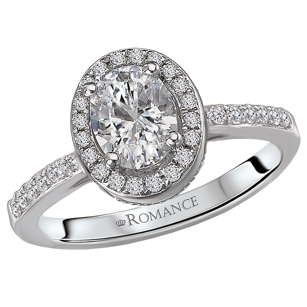 Halo Semi-Mount Diamond Ring