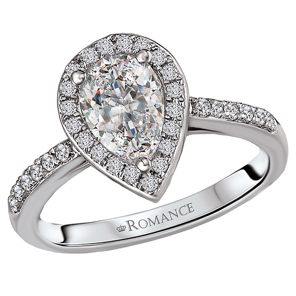 Halo Semi-Mount Diamond Ring