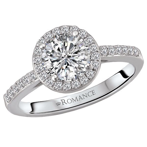 Halo Semi-Mount Diamond Ring