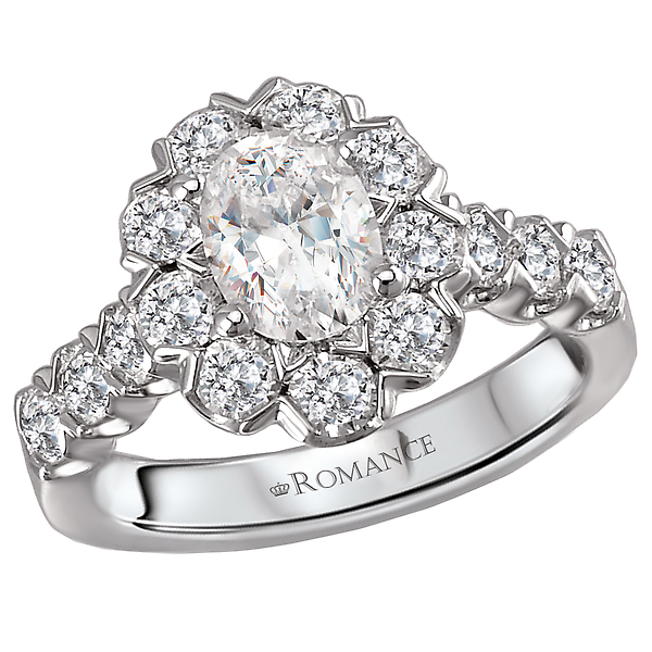 Halo Semi-Mount Diamond Ring