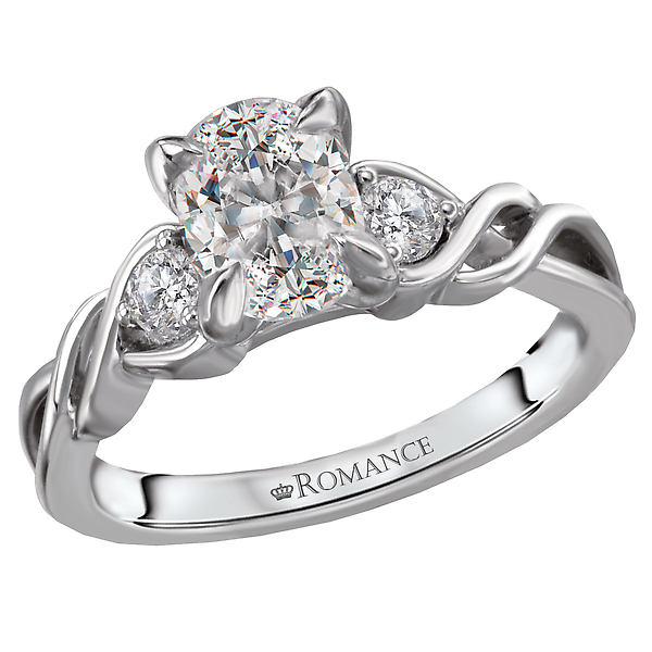 3 Stone Semi-Mount Diamond Ring