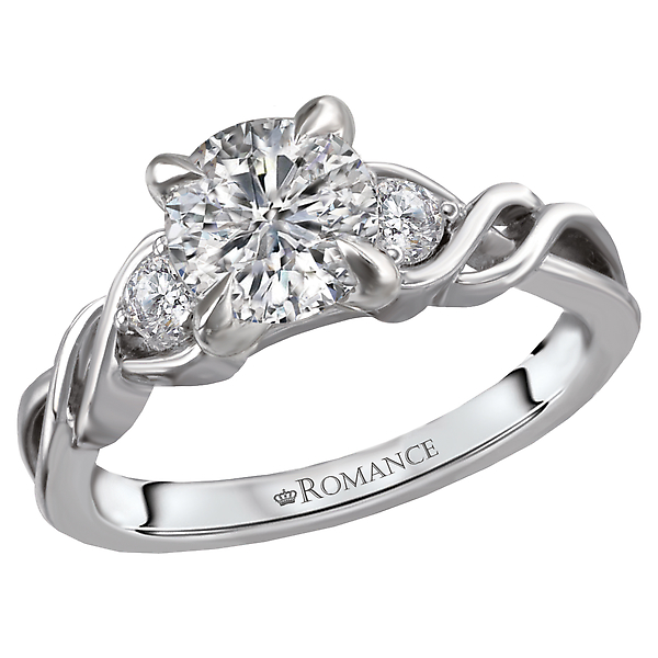 3 Stone Semi-Mount Diamond Ring