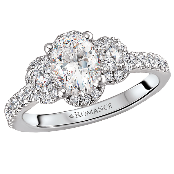 Halo Semi-Mount Diamond Ring