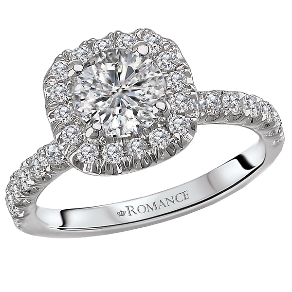 Peg Head Semi-Mount Diamond Ring