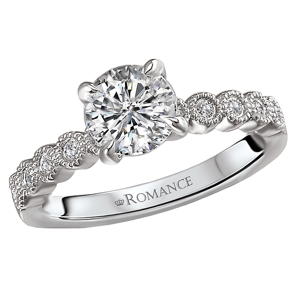 Peg Head Semi-Mount Diamond Ring
